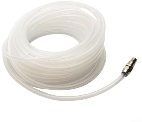 Lisse et brillant, tuyau pneumatique droit pour compresseur d'air, tube de 5 x 8 mm (blanc, 10 m)