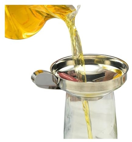 LSDLOUYAQNG Imbuto per Bottiglia Imbuto for Salsa for Insalata Addensato, Imbuto a Bocca Larga in Acciaio Inossidabile, Scarico 'Olio, Bottiglia for Salsa Domestica, Calibro for imballaggio(S)