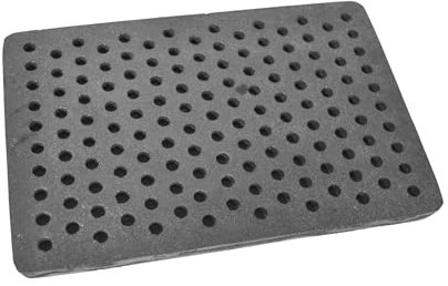 SEZAM Parrilla de hierro fundido con agujeros, rejilla para horno, rejilla para cenizas, rejilla para chimenea, rejilla para chimenea, rejilla para horno, rejilla de carbón, rejilla de esquina,