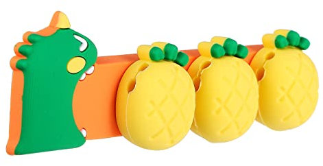 ELAYARD Magnetic Cord Holder Strong Magnetic Force PVC+Magnet Material Cartoon Pineapple Shape Cable Organization Power Cables Car Dashboards Desks