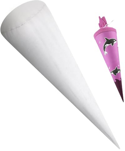Lotvic Cornet d'écolier en tissu de 70 cm - Rembourrage de grands sacs de coussin au lieu d'ébauche en carton - Remplissage de sacs de sucre - Coussin intérieur pour garçons et filles - Rentrée