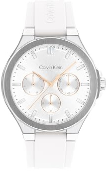 Calvin Klein Orologio Analogico Multifunzione al Quarzo da Donna Collezione VIBRANCY - Disponibile con Cinturino in Acciaio Inossidabile o in Silicone