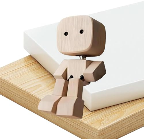 Generisch Wackelnder Holzfigur-Männchen - Auto Deko Für Schreibtisch - Auto-Accessoires Und Skulpturen-Deko Für Auto & Zuhause