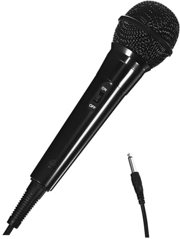 BAZEITFLOW Microfono Dinamico Cablato per Karaoke e Live Streaming Plug And Play Driver Riduzione Rumore Audio per Performance e Registrazioni