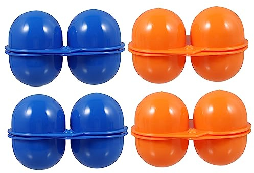 VANZACK Tragbarer Eierbehälter und 4 Stück Leicht zu Reinigen aus ABS Kunststoff Praktisch für 4 Eier für Outdoor Camping und Picknick für Campingliebhaber