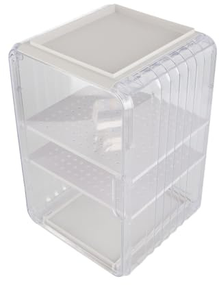Yayli Stabiles 3-lagiges Wasserflaschen-Aufbewahrungsregal – leicht zu reinigender Schrank, Schreibtisch für Küche, Lebensmittelaufbewahrung, großes weißes Design, perfekt für Zuhause