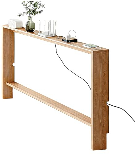 yurstcggh Konsolentisch Schmal Holz mit Ablage,Schmaler Beistelltisch Hinter Sofa,Schmaler Sofatisch,Industrieller Eingangstisch,Ideal für Flur Möbel,Büro