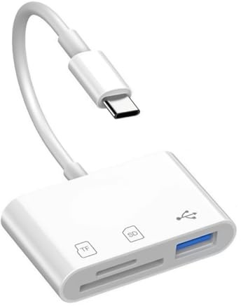 Lector de Tarjetas SD 3 en 1, Adaptador Tarjeta SD USB-C, Adaptador de USB-C a SD/MicroSD/USB 3.0, Lector de Tarjetas TF Compatible con Dispositivos USB C como Samsung, Huawei, Portátiles y Tabletas