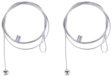 GOOHOCHY Magnetisches Fotoseil 1, 5m Silber zur Bildaufhängung | Magnet, 2 Stück, für Fotos und Erinnerungen an Wand oder Kühlschrank, Markiert