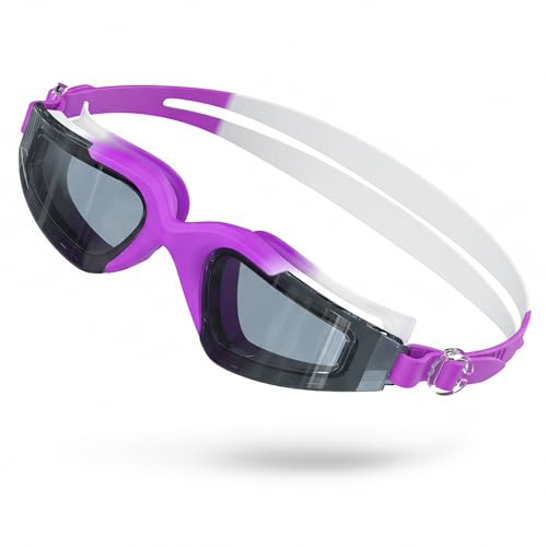 Seaflar Occhialini Nuoto Uomo Donna Lenti Antiappannamento Protezione UV400 – Unisex Occhialini Piscina Adulti E Giovani Impermeabili Guarnizione 3D Adatti A Spiaggia/Piscina-Purple