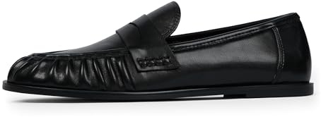 QIY Black Loafers Women Moccasins Womens Penny Loafers for Women 2026 Women's Flats Comfortable Dressy Business Casual Walking Shoes Work Flats Size 7