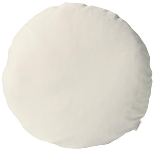 beties Farbenspiel Kissenhülle ca. Ø60 cm - Kissenbezug in interessanter Größen- und Farbauswahl - 100% Baumwolle für eine fröhlich Stimmung in Unifarben (Natur)