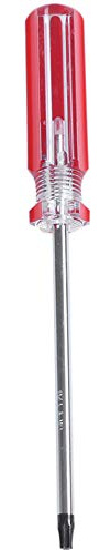 TX - Cacciavite a testa stella con punta magnetica e manico in plastica, per elettricista, meccanica e officina di riparazione (T15 x 100 mm)
