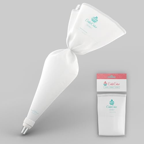 CukkiCakes Manga Pastelera Reutilizable Profesional (40cm) para Decoración de Cupcakes o Tartas, y Elaboración de Croquetas y Churros - Extra Resistente, Flexible y Ligera