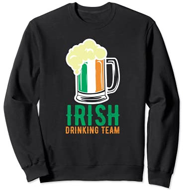 Chope à bière avec drapeau de l'équipe irlandaise Saint-Patrick Sweatshirt