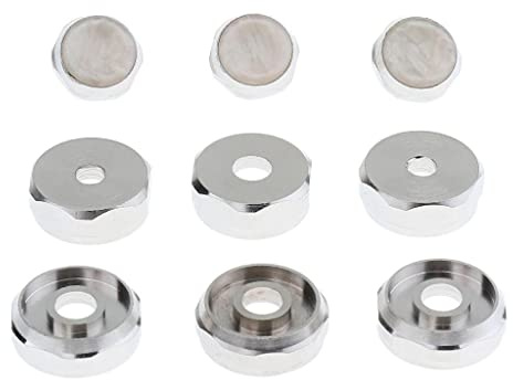 3x Trompetenkappe Schraubabdeckung Trompete Reparatur Ersatz Silber
