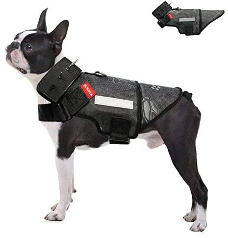 BUVUB Dog Protection Vest Harness Built-in Bendable Lightweight Steel Plate Against Attacks by Coyote, Hawk, Raptor, and Birds of Prey