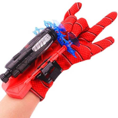 Original Cup® - Spider Handschuh Spinnennetz-Wurfhandschuh für Kinder und Erwachsene - Pfeilwerfer mit Saugnäpfen - Comic-Superhelden-Kostüm - Halloween-Kostüm Cosplay