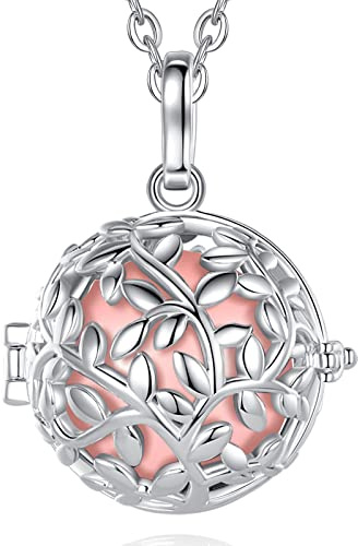 AEONSLOVE Bola Grossesse Collier Femme Enceinte Pendentif Sons Musique Chime Ball pour Future Maman Fille Amie Bijoux Bola Grossesse Cadeau Femme Enceinte Naissance Future Maman