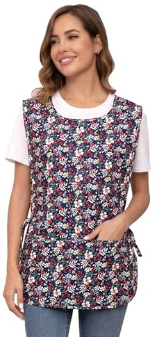 Nanxson Tablier gilet, tablier de chef sans manches avec 2 poches, liens latéraux pour le nettoyage et la cuisine CF3187