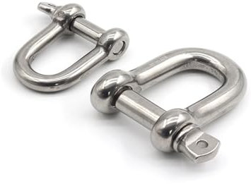 BREAKA M4 M5 M6 M8 M10 M12 M14 M16 304 Edelstahl Bogen Schäkel D Form Schäkel Haken U Typ Schäkel Ringe Hufeisen Verschluss (Color : 10pcs, Size : M10)