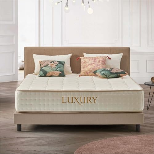 Naturalex - Matratze 160x200 - Luxury - Taschenfederkernmatratze 30 cm Hoch - H3/H4 - Ergonomie + Hypoallergen + Wendbar - Latex Blue 7 Zonen - Öko-Tex Zertifiziert