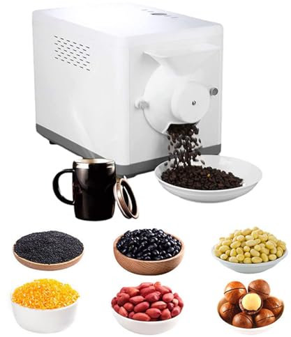 QJJML Electric Coffee Roaster Machine - 1600W Automatic Household Bean Roaster with Non-Stick Coating, 100-250℃ Adjustable Temperature,Enjoy Freshly Roasted Coffee at Home