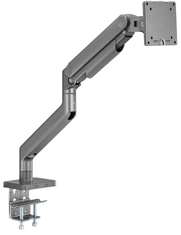HALTERUNGSPROFI Monitor-Halterung Extrastark bis 20kg bis 49 Zoll Tragarm mit Gasdruckfeder LED LCD Monitore VESA 75x75 100x100 OFFICE-GS712AEXSG