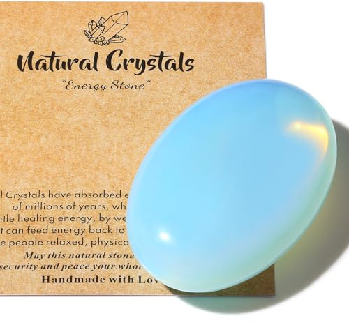 6CM Opal Edelsteine Groß, 1 Stück Kristalle Oval Heilung | AWARDSEN Kristall für Reiki Heilung, Handschmeichler, Wiccan Lieferungen, Balancing Meditation Zubehör