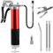 LWMTT Pompe a Graisse 8000 PSI Pompe a Graisse Manuelle Pistolet à Graisse Professionnel avec Tuyau Flexible, Buse Pointue, Embout Pompe à Graisse Pistolet Graisseur pour Cartouches 400G