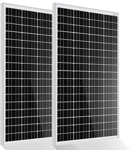 ECO-WORTHY Lot de 2 panneaux solaires monocristallins 340 W (170 W chacun) 12 V, parfaits pour charger des batteries 12 V, pour camping-car, jardin, van, bateau et toit de la maison