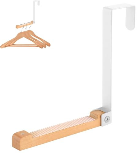 Taiyyi Türhaken Klapphaken Türhänger Ohne Bohren Türgarderobe Zu Einhängen Zum Einhängen Kleiderhaken tür Türhaken Innenseite (Schwarz,Weiß) (Weiß)