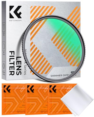 K&F CONCEPT 52mm Shimmer Diffusion Filter für Portraitfotografie | Shimmer Diffusion Filter mit Nano-Beschichtung für Videoaufnahmen/Portraitfotografie,Nano-Klear,FE306