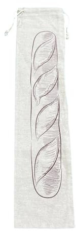 KIIFENG Sac à pain pratique en lin avec cordon de serrage pour un rangement facile et pochette en tissu respirant adapté pour le pain et les fruits 15 x 66 cm #