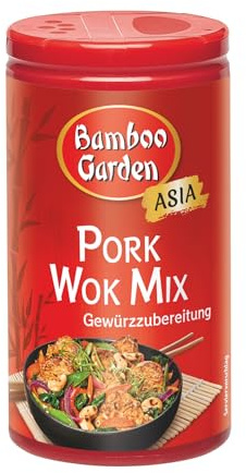 Bamboo Garden - Pork Wok Mix Würzmischung | 40 g in der Dose | Vegan, natürliche Zutaten