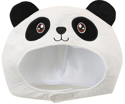 ADOCARN Plüsch Panda Party Hut Festliches Kopfaccessoire Für Cosplay Feiern Und Fotorequisiten Lustige Bequeme Kopfbedeckung Für Männer Und Frauen