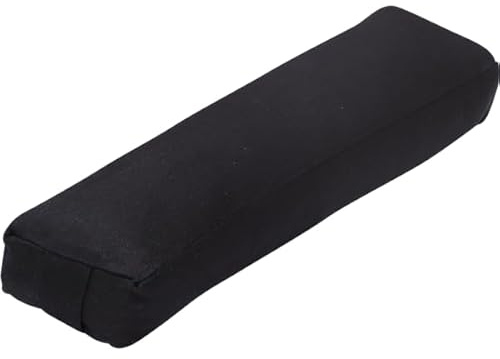 Pranayama Bolster mit Kapok-Füllung – 63x15x8 cm – Yoga Atemkissen für Pranayama, Yin Yoga & Meditation (Schwarz)