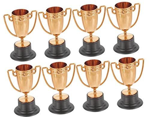 TOKIDNY 8stücke Mini-trophäen Trophäenpreis Kinderspielzeugtrophäe Kleine Trophäe Teilnahmetrophäe Basketballtrophäe Trophäenbecher Trophäendekor Kinderwettbewerbspreis Trophäensockel Für