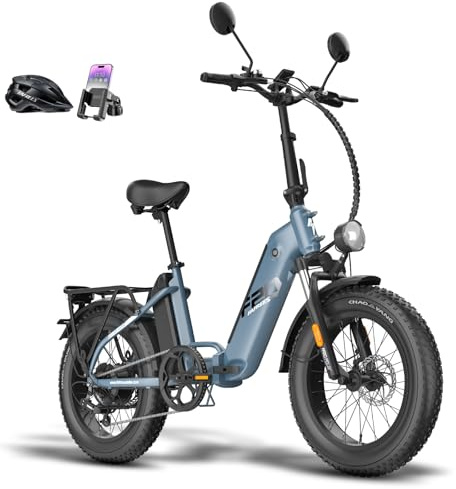 Fafrees FF20 Polar E-bike Klapprad 20*4.0 Zoll Doppelbatterien 24Ah/26.8Ah | Fatbike Reichweite 150km/170km, Ebike Herren Damen 65N.m Motor, E-Fahrrad 7S, Traglast 150KG
