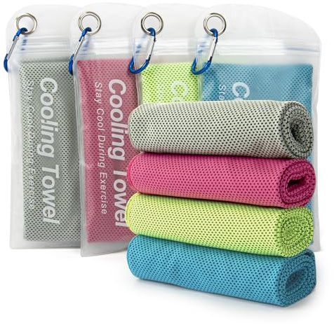 LONGKING Lot de 4 Serviettes Rafraîchissantes