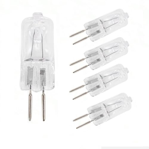 JZLBBC 5PCS GY6.35 Halogen Bulbs 20 Watt 220 Volt 35W G6.35 Halogen Light Bulbs 50W G6.35/GY6.35 Bi-Pin Base Clear Glass Lens Lamps Warm White 150W