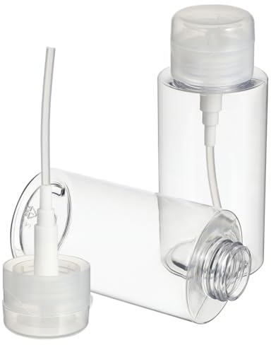 Homoyoyo Lot De 2 Flacons à Pompe 300 ML Petg Bouteille De Voyage Cosmétique Pompe à Liquide pour Démaquillant Et Soin des Ongles Usage Voyage