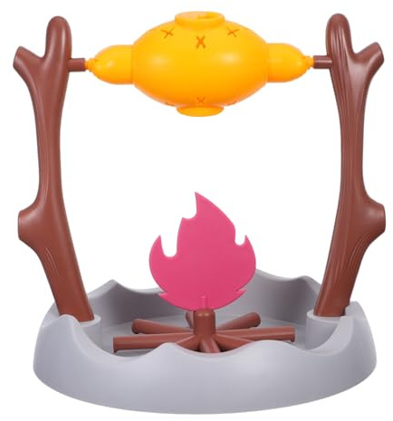 Abaodam Cat Treat Puzzle Toy Rotating Barbecue Grill Shape Treat Dispenser for Cats Interactive Slow Feeder Food Toy Rolling Snack Dispensing for Indoor Kittens