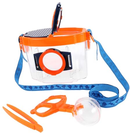 SOIMISS Insect Magnifying Glass Outdoor Kit for Boys and Girls Observation Telescope and Insect Magnifier Box Kit for Biological Exploration and Science Educational Toy