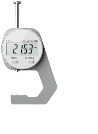 Spessimetro digitale ricaricabile 0-10 mm e 0-20 mm, ad alta precisione 0,01 mm, strumento di misurazione dello spessore della carta con ampio display LCD, sonde appuntite (20 mm)