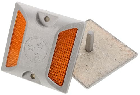 Ciieeo Marcatori Riflettenti per Vialetto 2 Pezzi in Alluminio Pressofuso e Plastica, Segnaletica Stradale Riflettente per Pavimentazione Esterna, Accessori Sicurezza per Giardino