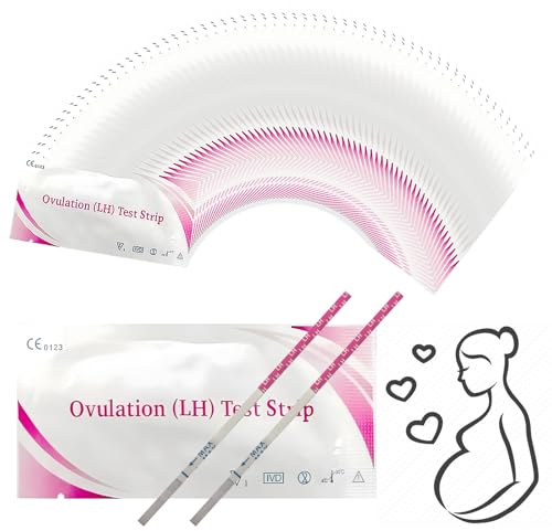 60 Pcs Ovulation Test Strips Ovulationstest Streifen Ovulationstest Und Schwangerschaftstest Eisprung Teststreifen Ovolationsteststreifen Eisprung Test Empfindlichkeit Bis zu 25mU/ml