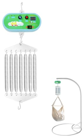 awolsrgiop Hängende Elektrische Wiegensteuerung, Elektrische Babyschaukel | Federwiegenmotor mit Timer, 60-240 min, Baby Wippe elektronisch für 0-12 Monate, , Lautstärkeregler, Traglast 20kg