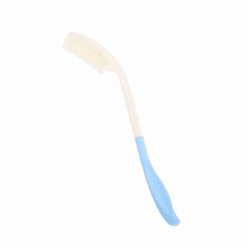 VELATEMOR Pettine Antiscivolo e Spazzola per Capelli con Manico Lungo Design Ergonomico per Utenti con mobilità Limitata Plastica Resistente (pettine a manico lungo)