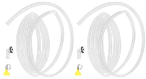 Alipis Kit di Tubi Scarico Condensa Condizionatore 2 Set con Connettore e Fascetta in Pvc Resistente alle Intemperie per Vacanze Estive senza Perdite